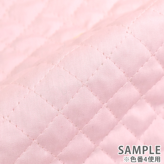 キルティング生地 リバーシブルキルト 無地×小花(4800) 1.キナリ(カス残し)×赤小花 09Bi20_