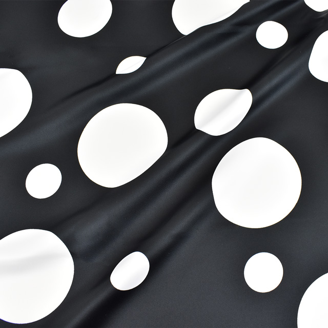 サテン生地 BUBBLE(500774) 2.ブラック 10Ae08_