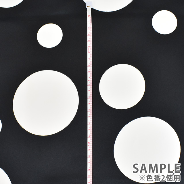 サテン生地 BUBBLE(500774) 2.ブラック 10Ae08_