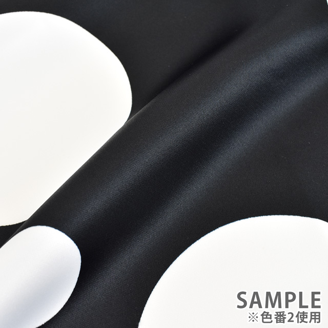 サテン生地 BUBBLE(500774) 2.ブラック 10Ae08_