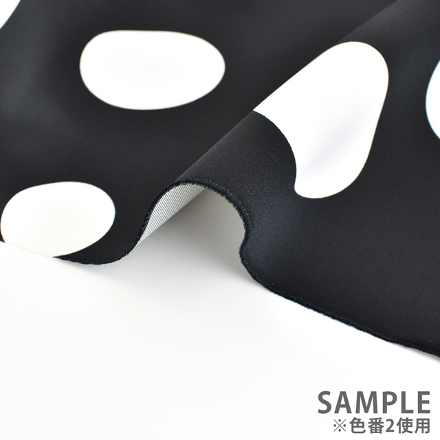 サテン生地 BUBBLE(500774) 2.ブラック 10Ae08_