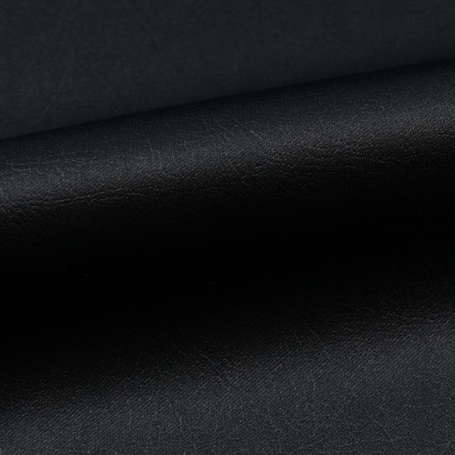 生地 オルフェス/レザー調サテン(50550) OF08.ブラック 10Ae08_
