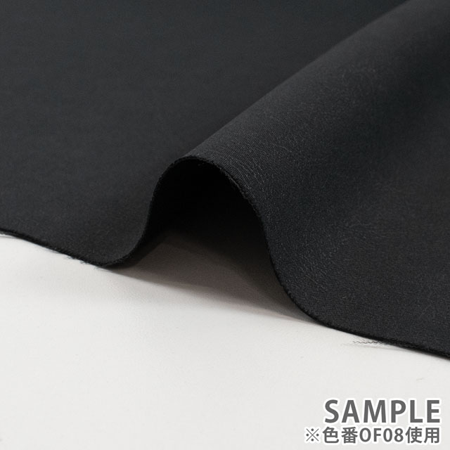 生地 オルフェス/レザー調サテン(50550) OF08.ブラック 10Ae08_