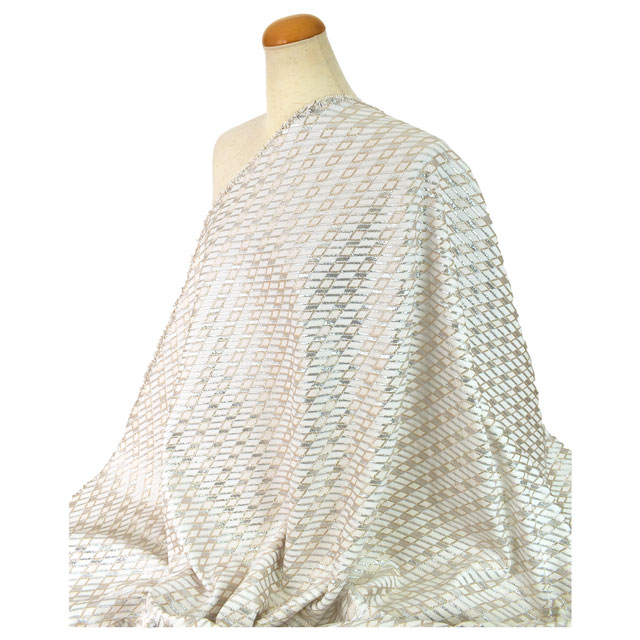 生地 ポエタジャガード(5163) 1.白 10Aa01_