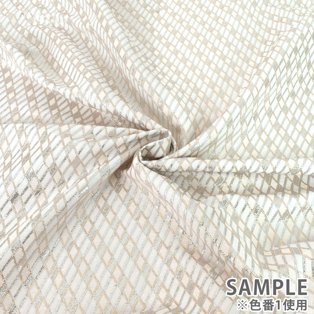 生地 ポエタジャガード(5163) 1.白 10Aa01_