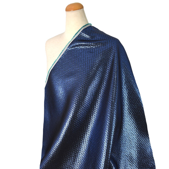 生地 メタルリングジャガード(5238/4278) 1.ネイビー 10Aa01_