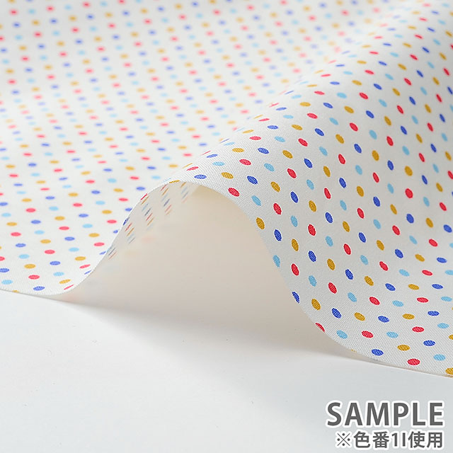 生地 スケアプリント 水玉(55200) 1K.マルチカラーC 09Bk23_