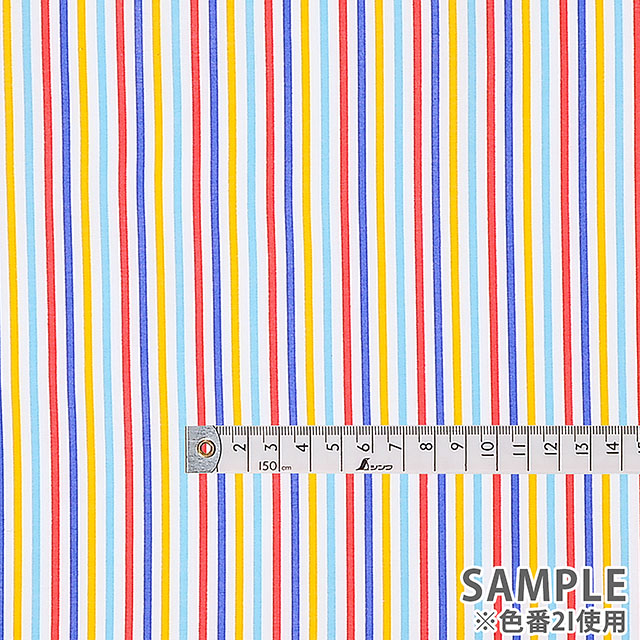 生地 スケアプリント ストライプ(55200) 2J.マルチカラーB 09Bk23_