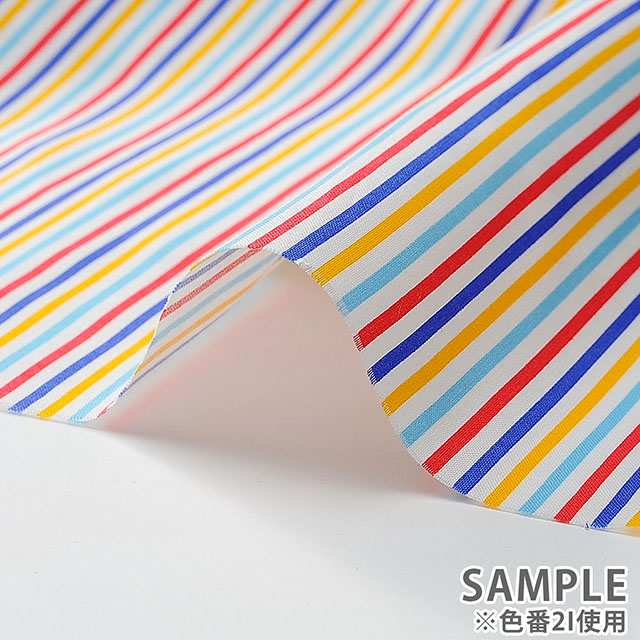 生地 スケアプリント ストライプ(55200) 2J.マルチカラーB 09Bk23_
