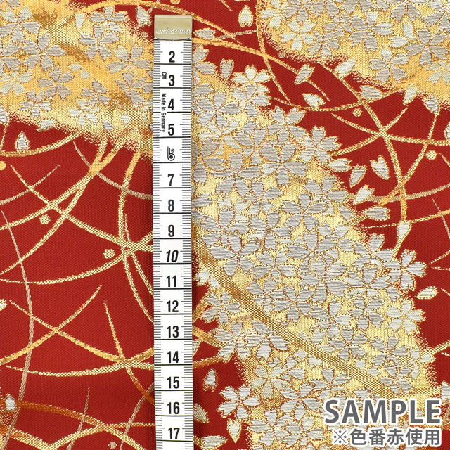 金襴生地 錦林三丁 桜林(5560) 56.緑 09Bh18_