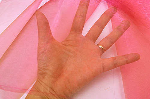 生地 シャンブレーオーガンジー(5570) 106.桃色 10Bg10_