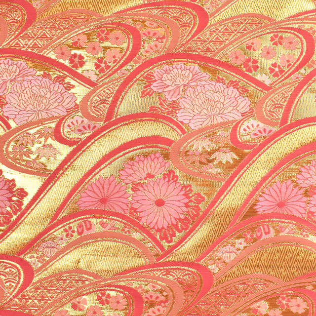 金襴生地 錦林三丁 菊(5592-A-2) ピンク 09Bh18_