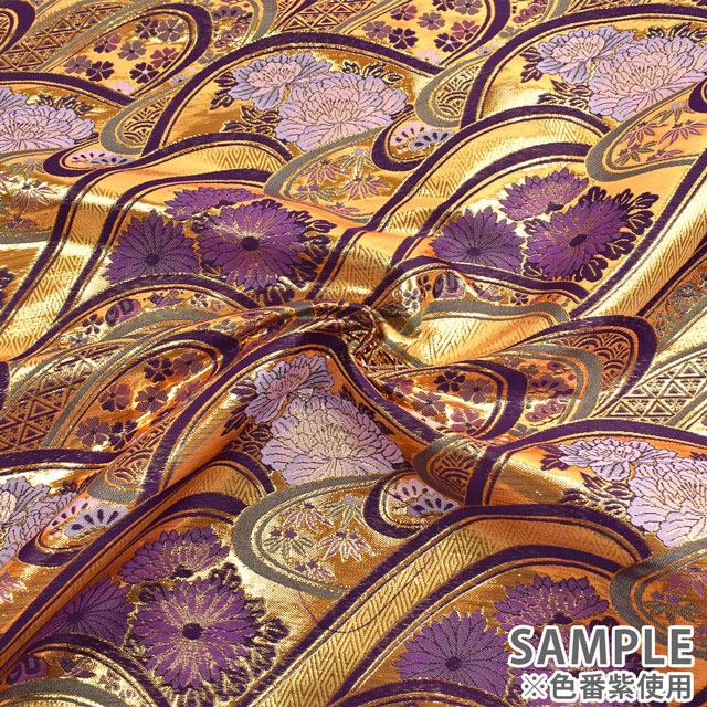 金襴生地 錦林三丁 菊(5592-A-2) ピンク 09Bh18_