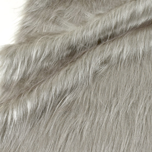 生地 フェイクファー/ロングブライトファー(5910) 60.グレー 10Bn99_
