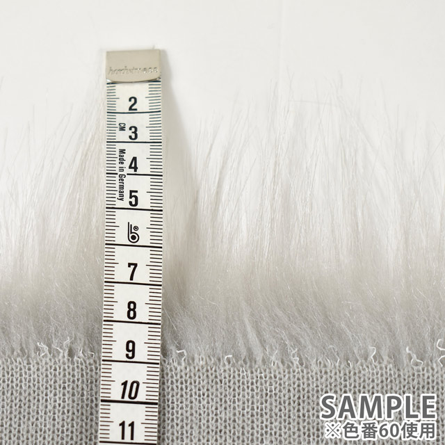 生地 フェイクファー/ロングブライトファー(5910) 60.グレー 10Bn99_