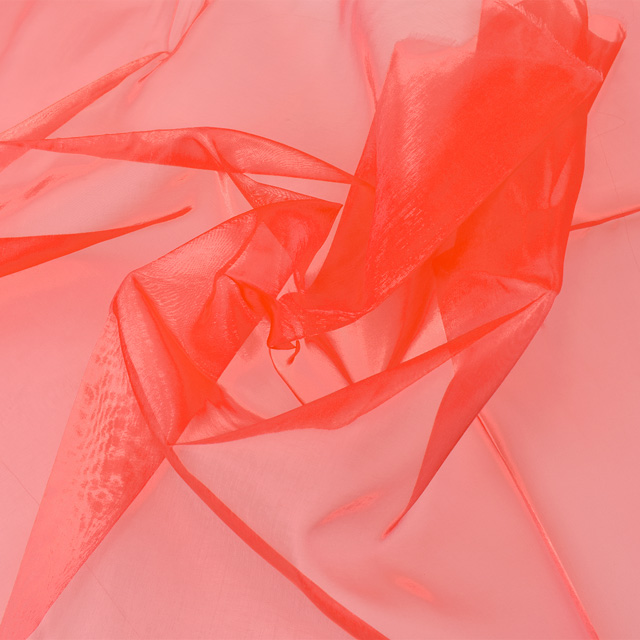 生地 ナイロンオーガンジー(6000TN) 14.ポピーレッド 10Bg10_