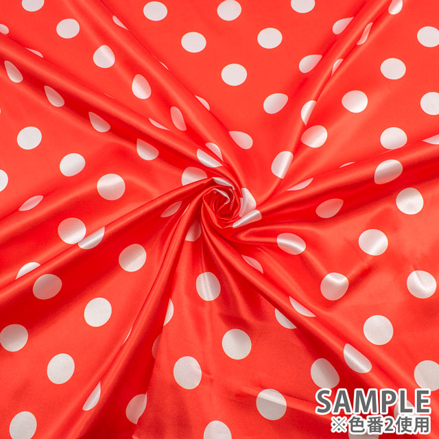 生地 水玉サテン(170606) 1.BK 10Af09_