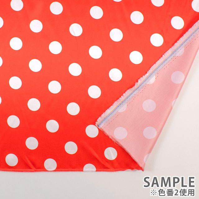 生地 水玉サテン(170606) 1.BK 10Af09_