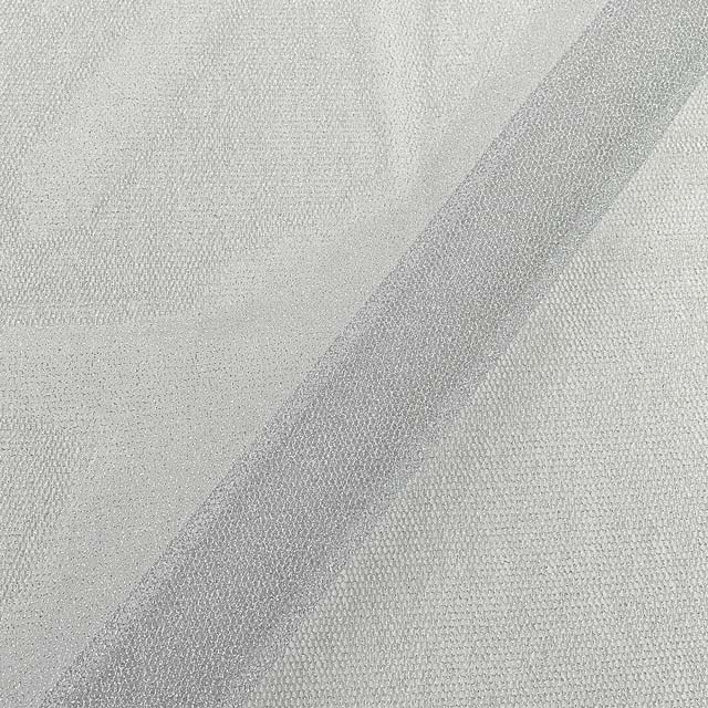 生地 ラメWチュール(614) 1.白×シルバーラメ 10Aa01_