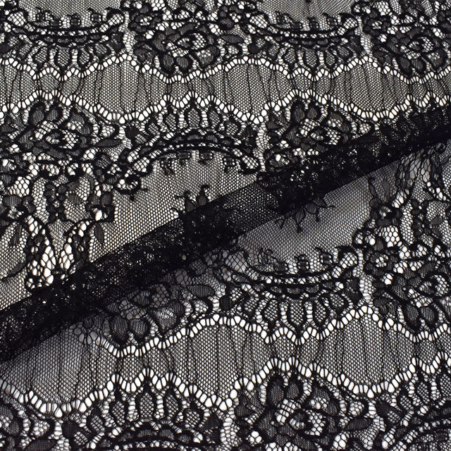 生地 カナレット/チュールレース(626019) 10.黒 99Zz99_