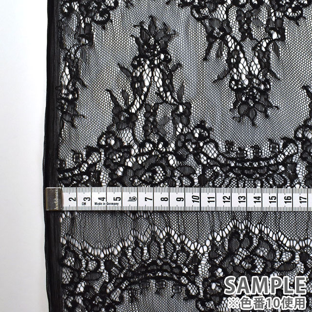 生地 カナレット/チュールレース(626019) 10.黒 99Zz99_