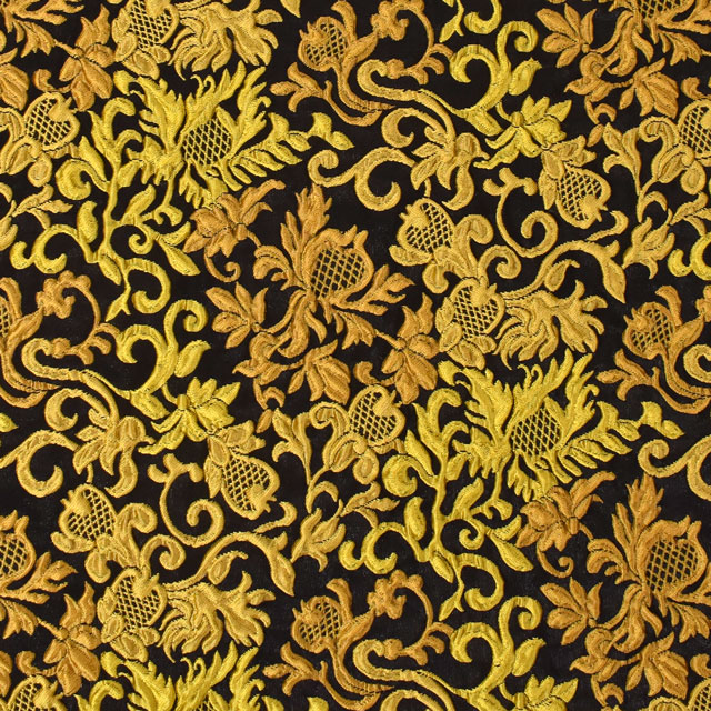 ジャガード生地 ミクスドダマスク (636205) 1.イエロー 99Zz99_