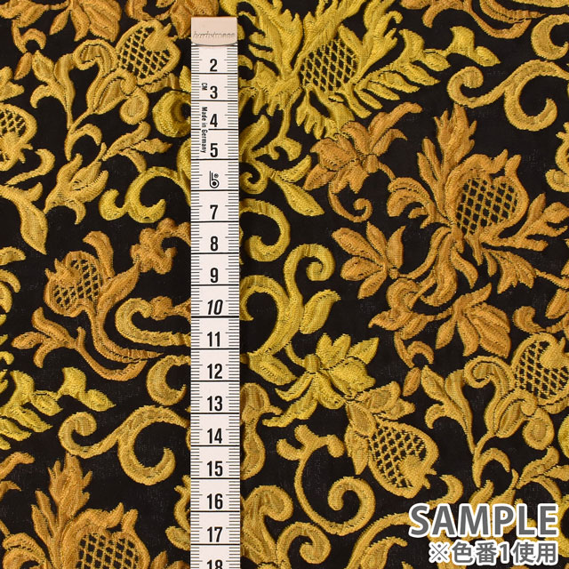 ジャガード生地 ミクスドダマスク (636205) 1.イエロー 99Zz99_