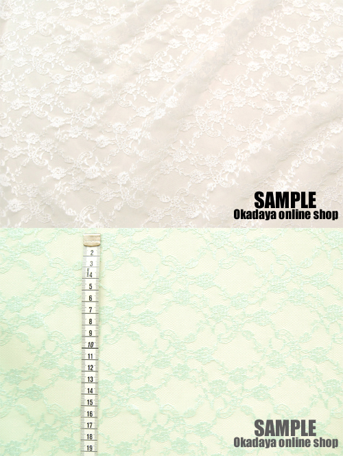 生地 広幅ラッセルレース(6788T) 1.白 10Ac04_