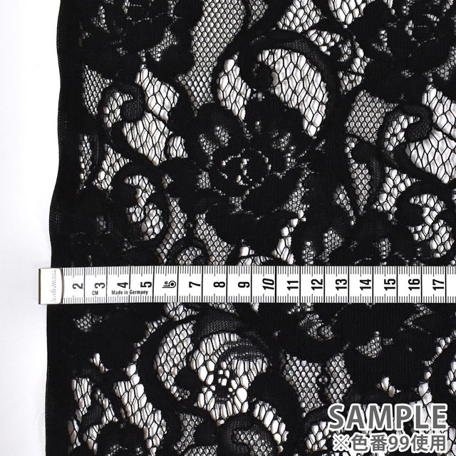 生地 広幅コットンラッセルレース(68104M) 2.エクリュ 10Ac04_