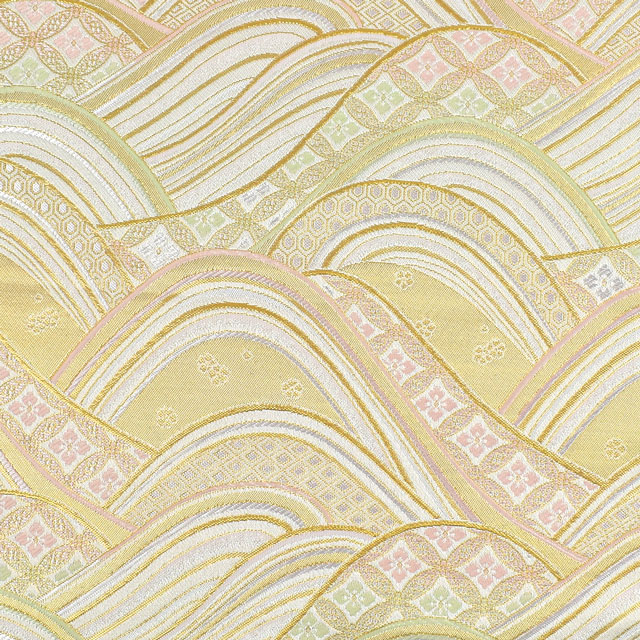 金襴生地 洛レイ四丁 流線(6944) 白 09Bh18_