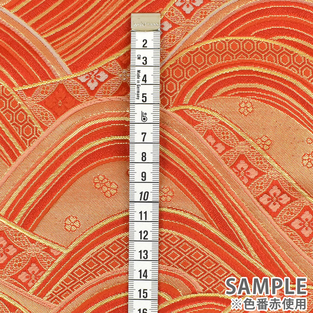 金襴生地 洛レイ四丁 流線(6944) 白 09Bh18_