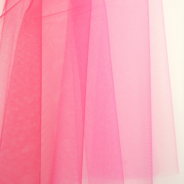 生地 グラデーションチュール (700007) 1.チェリーピンク 10Bn99_