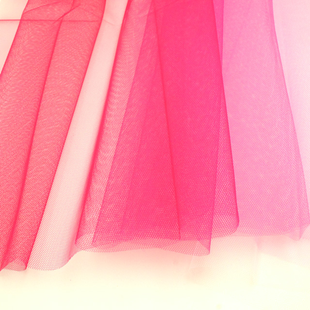 生地 グラデーションチュール (700007) 1.チェリーピンク 10Bn99_
