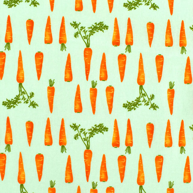 生地 シーチングプリント ニンジン(7073) 2C.グリーン 99Zz99_