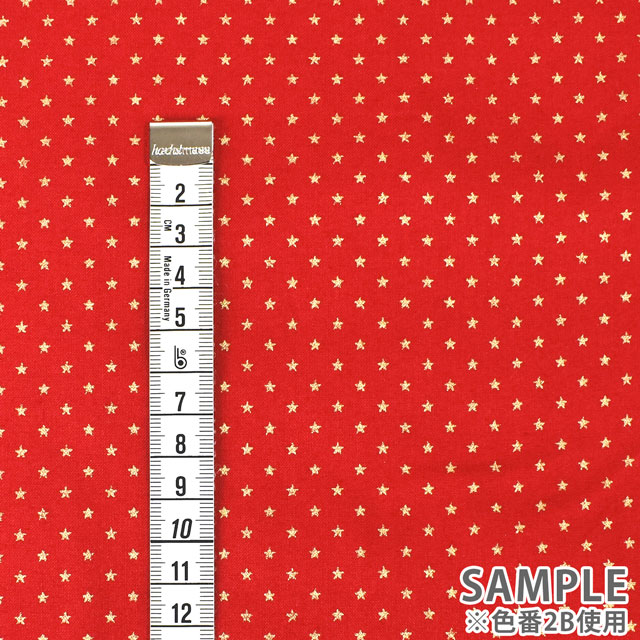 生地 クリスマスプリント スター/スケア(7100) 2A.ホワイト 99Zz99_