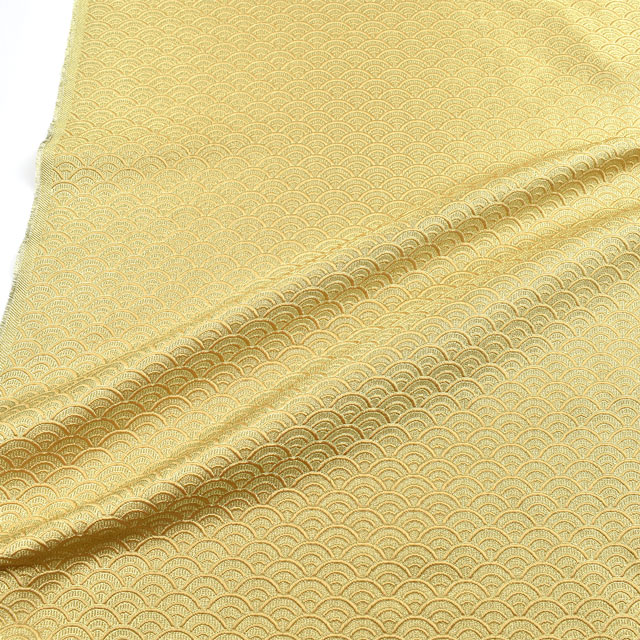 金襴生地 綴二丁 青海波(733) 金 09Bh18_