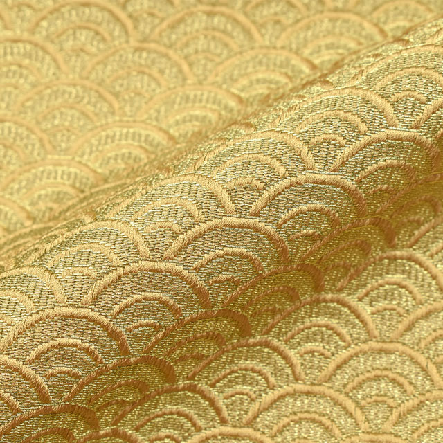 金襴生地 綴二丁 青海波(733) 金 09Bh18_