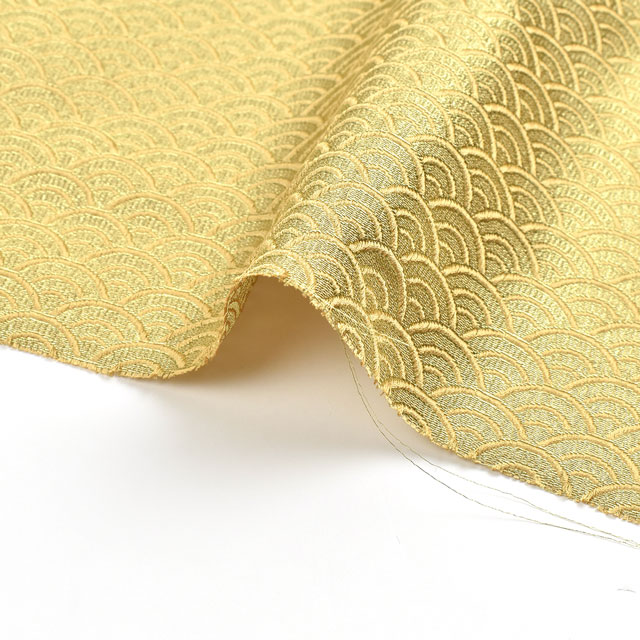 金襴生地 綴二丁 青海波(733) 金 09Bh18_