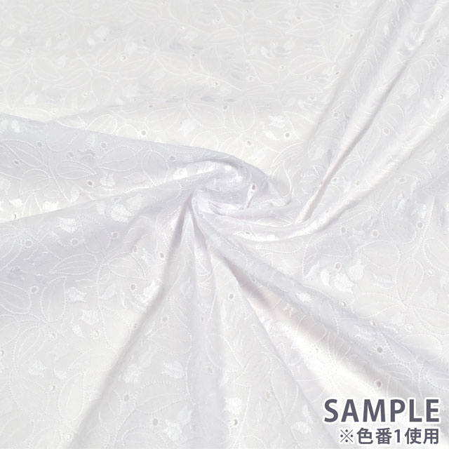 生地 綿レース スズラン(742112) 2.オフ白 10Ac04_