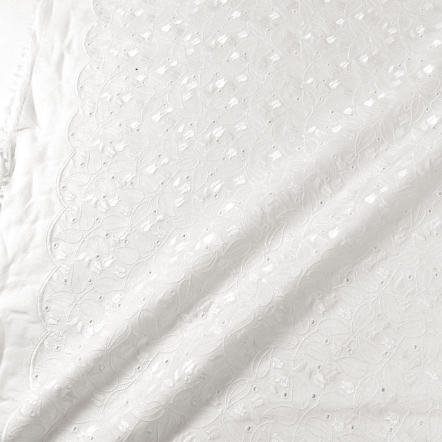 生地 綿レース スズラン(742112) 2.オフ白 10Ac04_