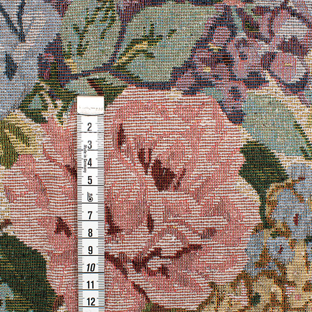 生地 ゴブランジャガード 大花柄 約140cm幅×150cmカット(75601-1) 色番5 14yy88_