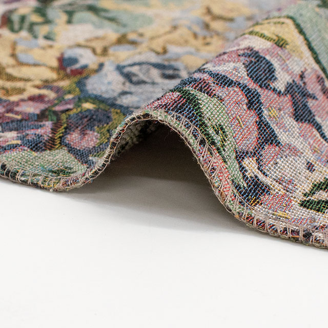 生地 ゴブランジャガード 大花柄 約140cm幅×150cmカット(75601-1) 色番5 14yy88_