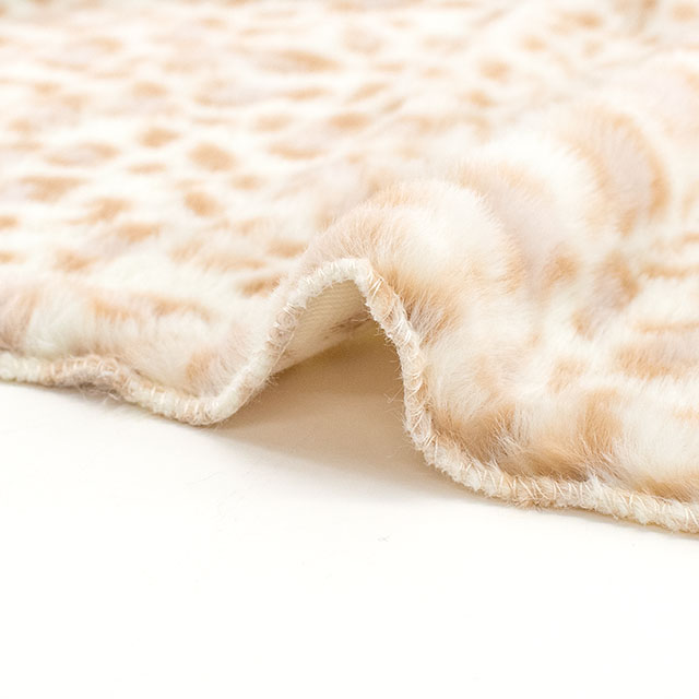 生地 アニマルボア ひょう 約140cm幅×100cmカット(75605-1) A.ベージュ 14yy88_