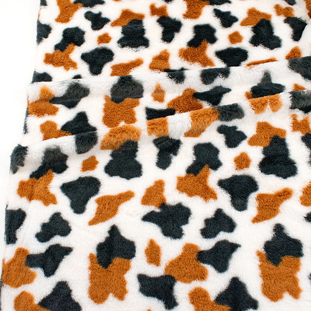 生地 アニマルボア うし 約140cm幅×100cmカット(75605-1) C.ブラウン/ブラック 14yy88_