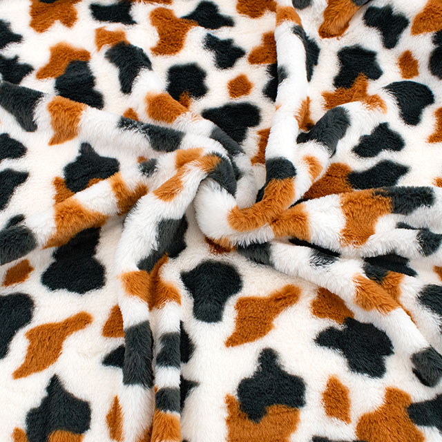 生地 アニマルボア うし 約140cm幅×100cmカット(75605-1) C.ブラウン/ブラック 14yy88_