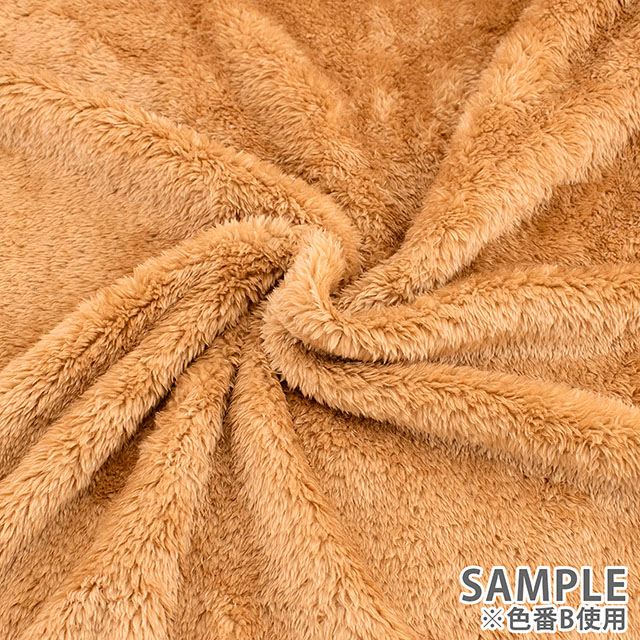 生地 両面ロングボア 約140cm幅×100cmカット(77542-1) B.キャメル 14yy88_