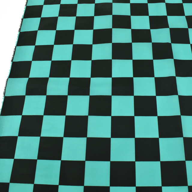 生地 和風ナイロンタフタプリント 市松模様 (80003) 99Zz99_