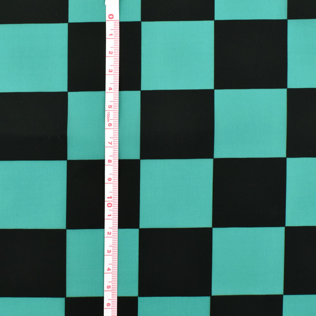 生地 和風ナイロンタフタプリント 市松模様 (80003) 99Zz99_