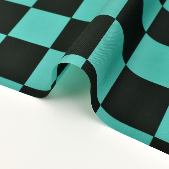 生地 和風ナイロンタフタプリント 市松模様 (80003) 99Zz99_