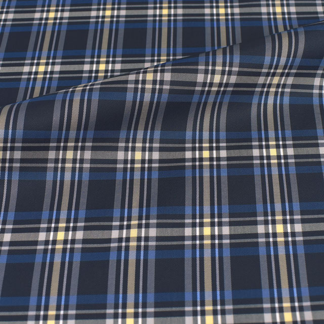 裏地 ミラクルチェック(8010) 6.ブルー×グレー 09Cx49_